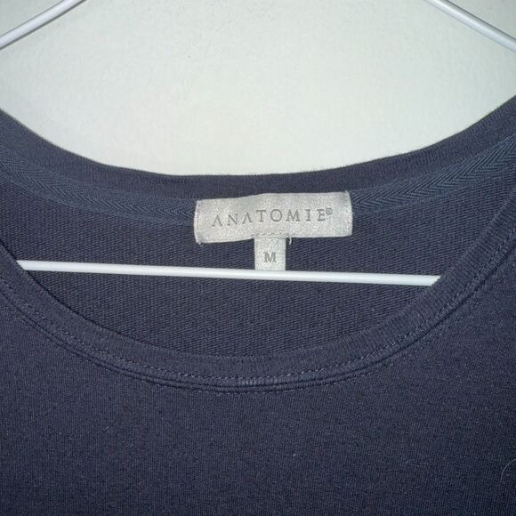 ANATOMIE Pima Cotton Crew Neck Sweatshirt - Black M - Picture 3 of 4